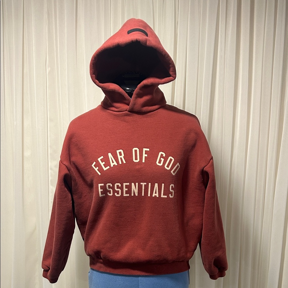 Fear of God Essentials Brick Red Hoodie